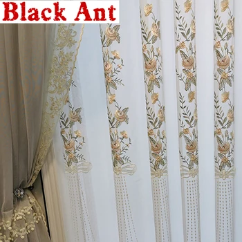 Exquisite Basket Flower Embroidery Tulle Curtains Elegant Luxury Sheer Voile for Bedroom Living room Window Screen Panel X785T3
Exquisite Basket Flower Embroidery Tulle Curtains Elegant Luxury Sheer Voile for Bedroom Living room Window Screen Panel X785T3