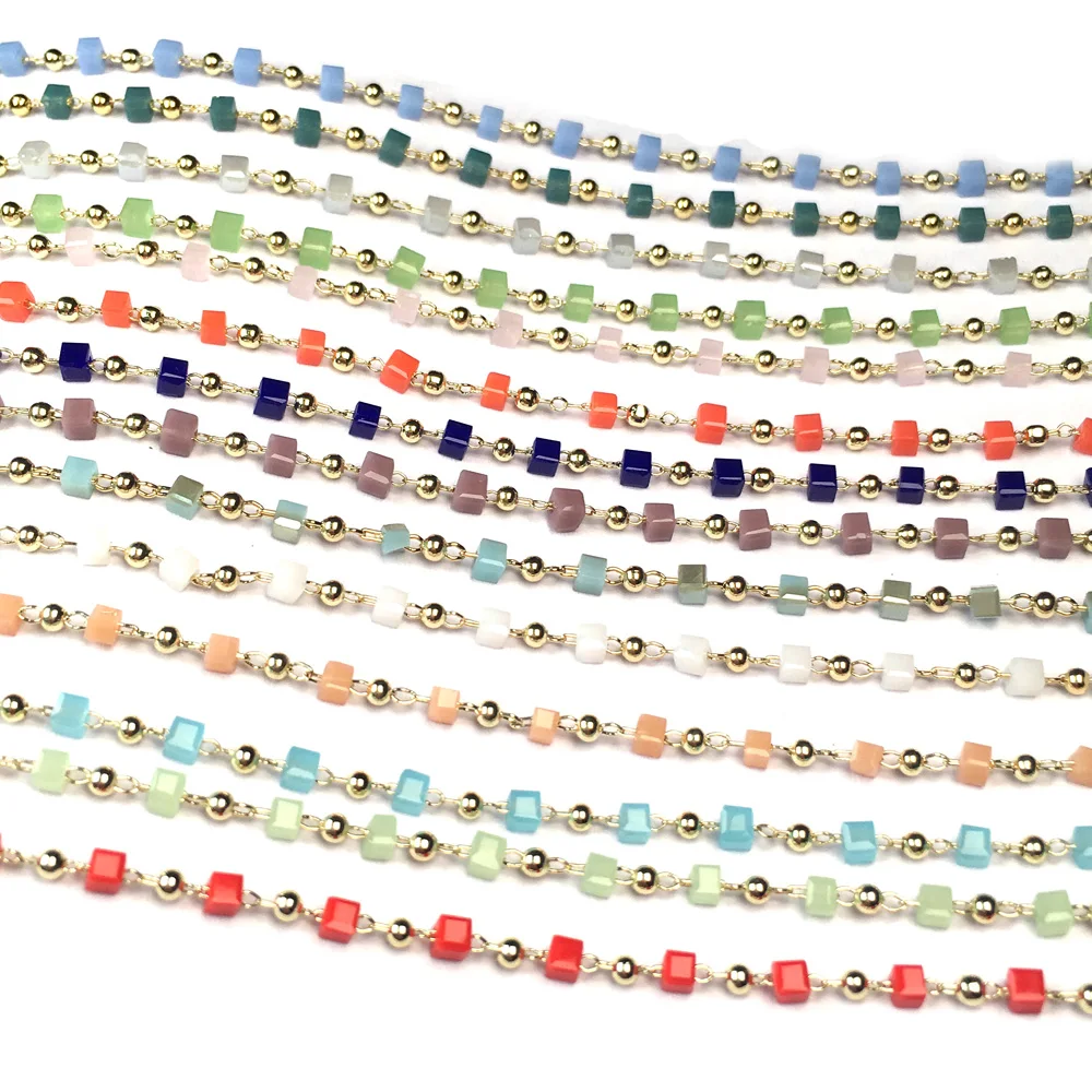 1 Meter Handmade Gold Wire Wrapped Rosary Chain stone Beads Chains for Necklaces Bracelets Anklet Making DIY Jewelry Findings
1 Meter Handmade Gold Wire Wrapped Rosary Chain stone Beads Chains for Necklaces Bracelets Anklet Making DIY Jewelry Findings