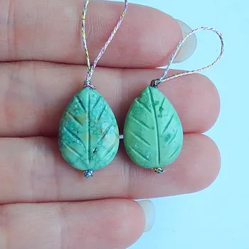 Natural Turquoise carved leaves fashion woman Earrings 18x13x5mm,3.5g
Natural Turquoise carved leaves fashion woman Earrings 18x13x5mm,3.5g