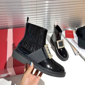 2020 Autumn Winter New Women Ankle Boots Fashion Casual Leather Crystal Thick Heel Martin Boots
2020 Autumn Winter New Women Ankle Boots Fashion Casual Leather Crystal Thick Heel Martin Boots