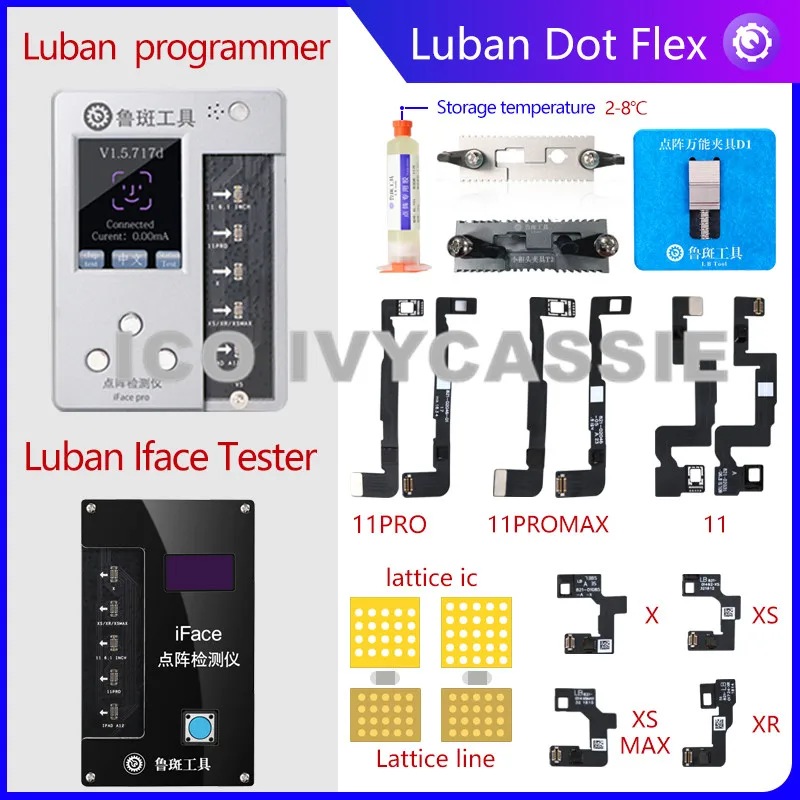 Шлейф Luban IFace Pro Dot Matrix IC для iPhone X XS MAX XR 11 Promax 12 mini Repair сканер лица программатор LB |
