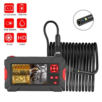 4.3 Inch IPS Screen 8mm Dual Lens Industrial Endoscope Camera 2.0MP1080P Borescope Car Pipe Inspection Camera with 18650 Battery
4.3 Inch IPS Screen 8mm Dual Lens Industrial Endoscope Camera 2.0MP1080P Borescope Car Pipe Inspection Camera with 18650 Battery