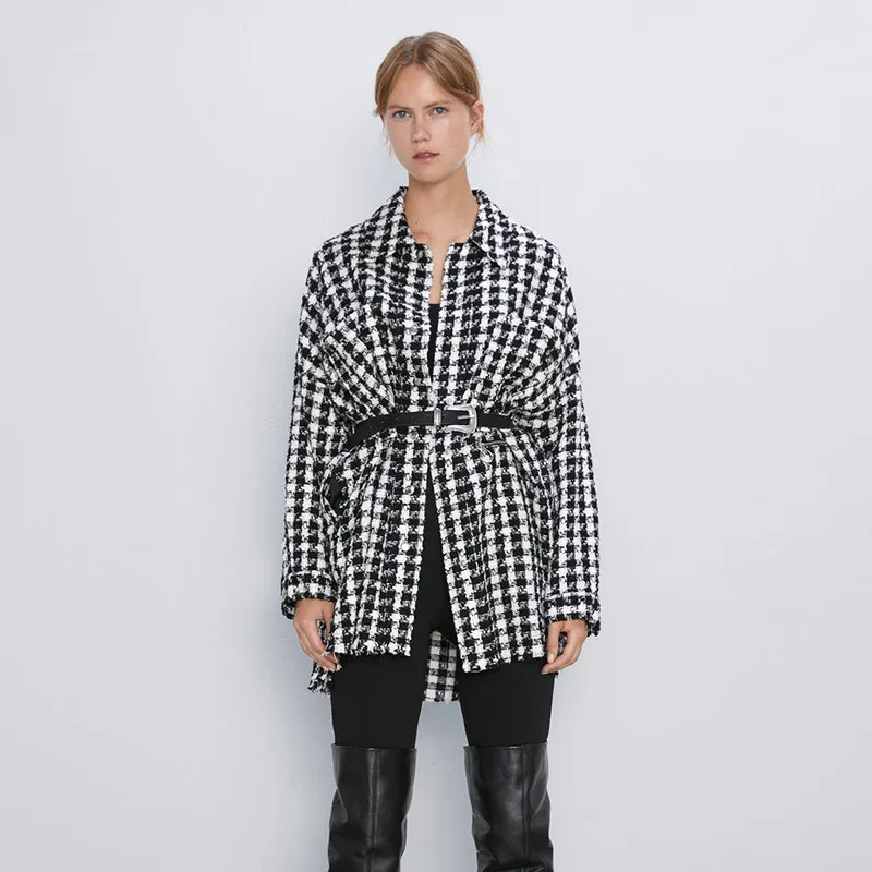 2019 Autumn New Style WOMEN'S Dress Versatile Mid-length Loose-Fit Thousands of Birds Sub-Tweed Jacket Blouses
2019 Autumn New Style WOMEN'S Dress Versatile Mid-length Loose-Fit Thousands of Birds Sub-Tweed Jacket Blouses