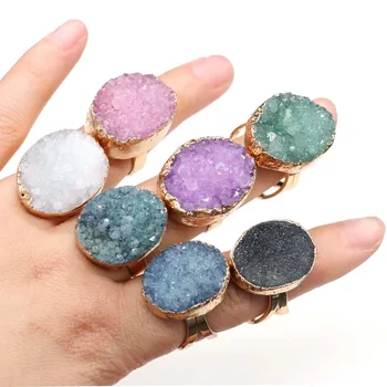Irregular Agates Druzy Ring Adjustable Statement Rings Natural Stone Quartz Rings For Women Jewelry
Irregular Agates Druzy Ring Adjustable Statement Rings Natural Stone Quartz Rings For Women Jewelry