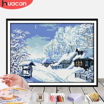 HUACAN Cross Stitch Snow Landscape Needlework Sets For Full Kits White Canvas DIY Embroidery Winter Gift Home Decor 14CT
HUACAN Cross Stitch Snow Landscape Needlework Sets For Full Kits White Canvas DIY Embroidery Winter Gift Home Decor 14CT