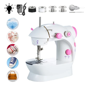 Mini Sewing Machine Adjustable 2-Speed Double Thread Electric Household Sewing Machin with Lights and Cutter Foot Pedal
Mini Sewing Machine Adjustable 2-Speed Double Thread Electric Household Sewing Machin with Lights and Cutter Foot Pedal