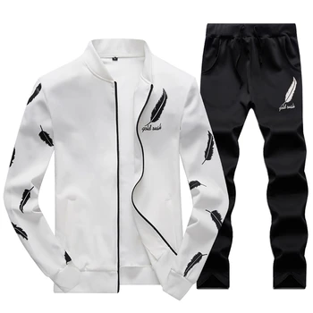 2 Piece Set Printed Men Sweat Suit Stand-up Collar Solid Color Men's 2020 Spring Autumn Long-sleeved Cardigan Set Track Suit
2 Piece Set Printed Men Sweat Suit Stand-up Collar Solid Color Men's 2020 Spring Autumn Long-sleeved Cardigan Set Track Suit