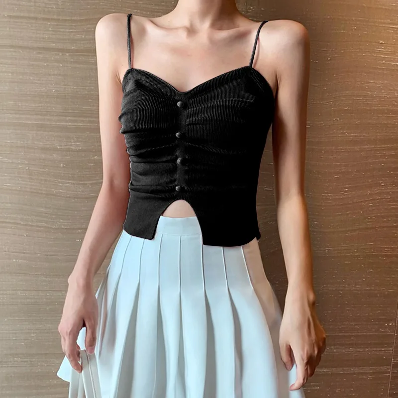 Tank Tops Girls Knitted Tops Summer Camisole Vest Woman Sweet Tops Slim Strap Crop Tops Sundress Sexy Tank
Tank Tops Girls Knitted Tops Summer Camisole Vest Woman Sweet Tops Slim Strap Crop Tops Sundress Sexy Tank