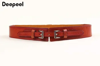 Deepeel 1pc 3.8cm*70-100cm Women Wide Elastic Cummerbunds Double Pin Buckle Top Cowskin Adjustable Girdle Length for Dress CB618
Deepeel 1pc 3.8cm*70-100cm Women Wide Elastic Cummerbunds Double Pin Buckle Top Cowskin Adjustable Girdle Length for Dress CB618