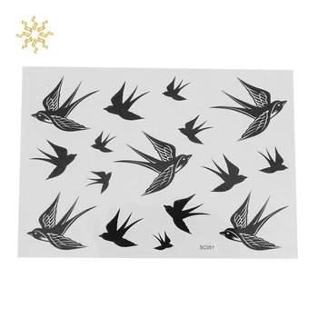 1 Sheet Tattoo Sticker New Fashion Swallow Bird Design Temporary Tattoo Paste Tattoos Makeup Sticker
1 Sheet Tattoo Sticker New Fashion Swallow Bird Design Temporary Tattoo Paste Tattoos Makeup Sticker