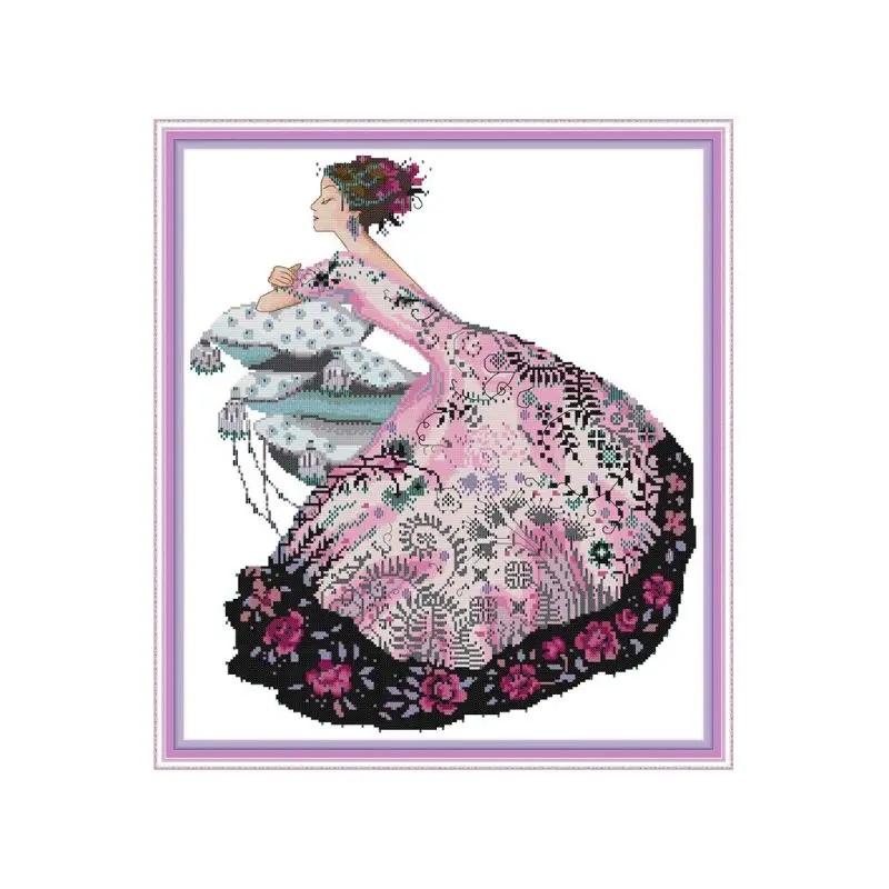 Girl in Floral Dress DIY Handmade Needlework Counted 14CT Printed Cross Stitch Embroidery Kit Set Home Decoration
Girl in Floral Dress DIY Handmade Needlework Counted 14CT Printed Cross Stitch Embroidery Kit Set Home Decoration