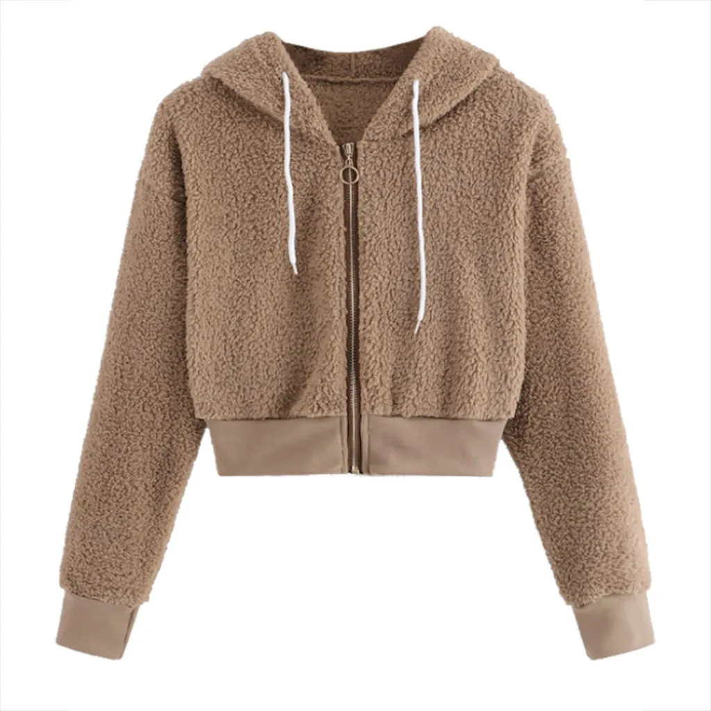 Women Short Sweatshirts Solid Fluffy Drawstring Long Sleeve Sweatershirt Hoodie Tops Harajuku Autumn Winter Hoodie Streetwear
Women Short Sweatshirts Solid Fluffy Drawstring Long Sleeve Sweatershirt Hoodie Tops Harajuku Autumn Winter Hoodie Streetwear