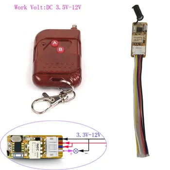 Sleeplion 3.3V 3.7V 5V 9V 12V Mini Relay Wireless Switch Remote Control Micro Switch Usage 3.3V-12V Power Switches 315/433MHz
Sleeplion 3.3V 3.7V 5V 9V 12V Mini Relay Wireless Switch Remote Control Micro Switch Usage 3.3V-12V Power Switches 315/433MHz