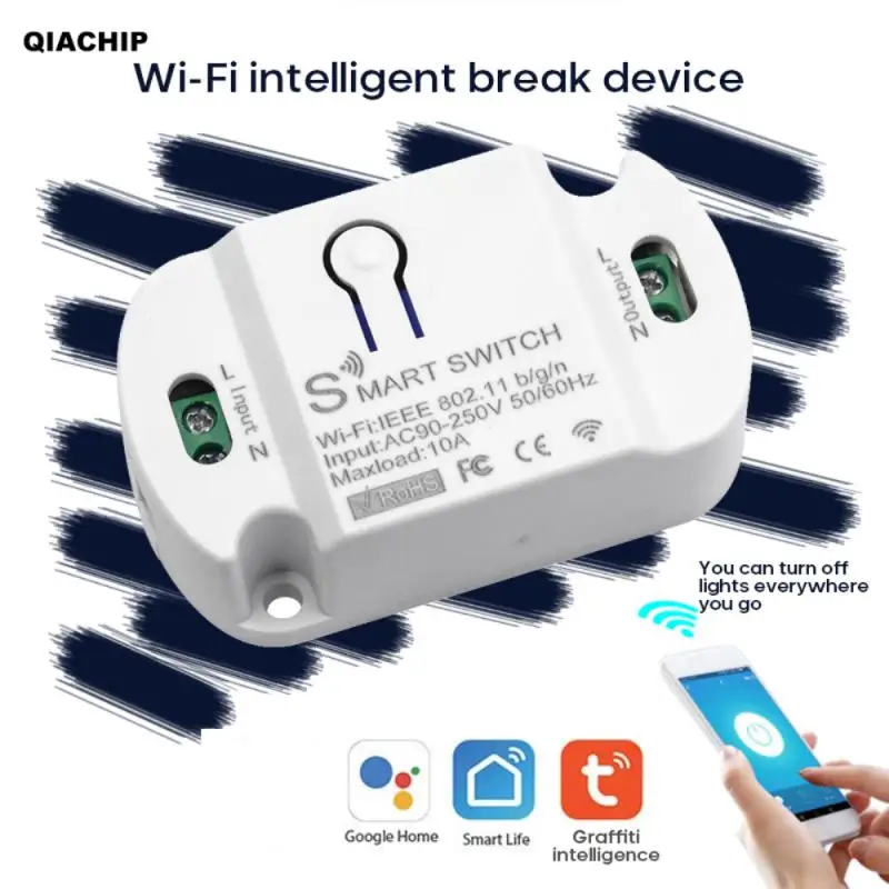 Tuya WiFi Smart Switch 10A Wireless Remote Control Timer Light Switch Support Amazon Alexa Google Home Smart Life APP Control
Tuya WiFi Smart Switch 10A Wireless Remote Control Timer Light Switch Support Amazon Alexa Google Home Smart Life APP Control