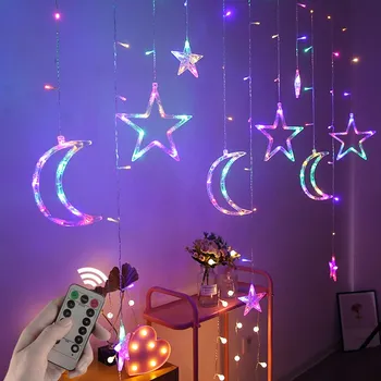 LED Curtain String Lights Christmas Star Moon Lamp Remote Control Fairy Garland Outdoor Wedding Party Garden Window Home Decor
LED Curtain String Lights Christmas Star Moon Lamp Remote Control Fairy Garland Outdoor Wedding Party Garden Window Home Decor