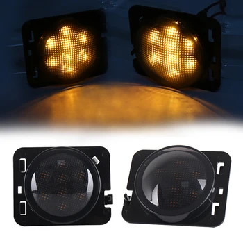 1Pair Car Front Fender Led Side Marker Turn Signal Light Drl White Halo Smoke Lens for Jeep Wrangler Jk 2007-2018
1Pair Car Front Fender Led Side Marker Turn Signal Light Drl White Halo Smoke Lens for Jeep Wrangler Jk 2007-2018