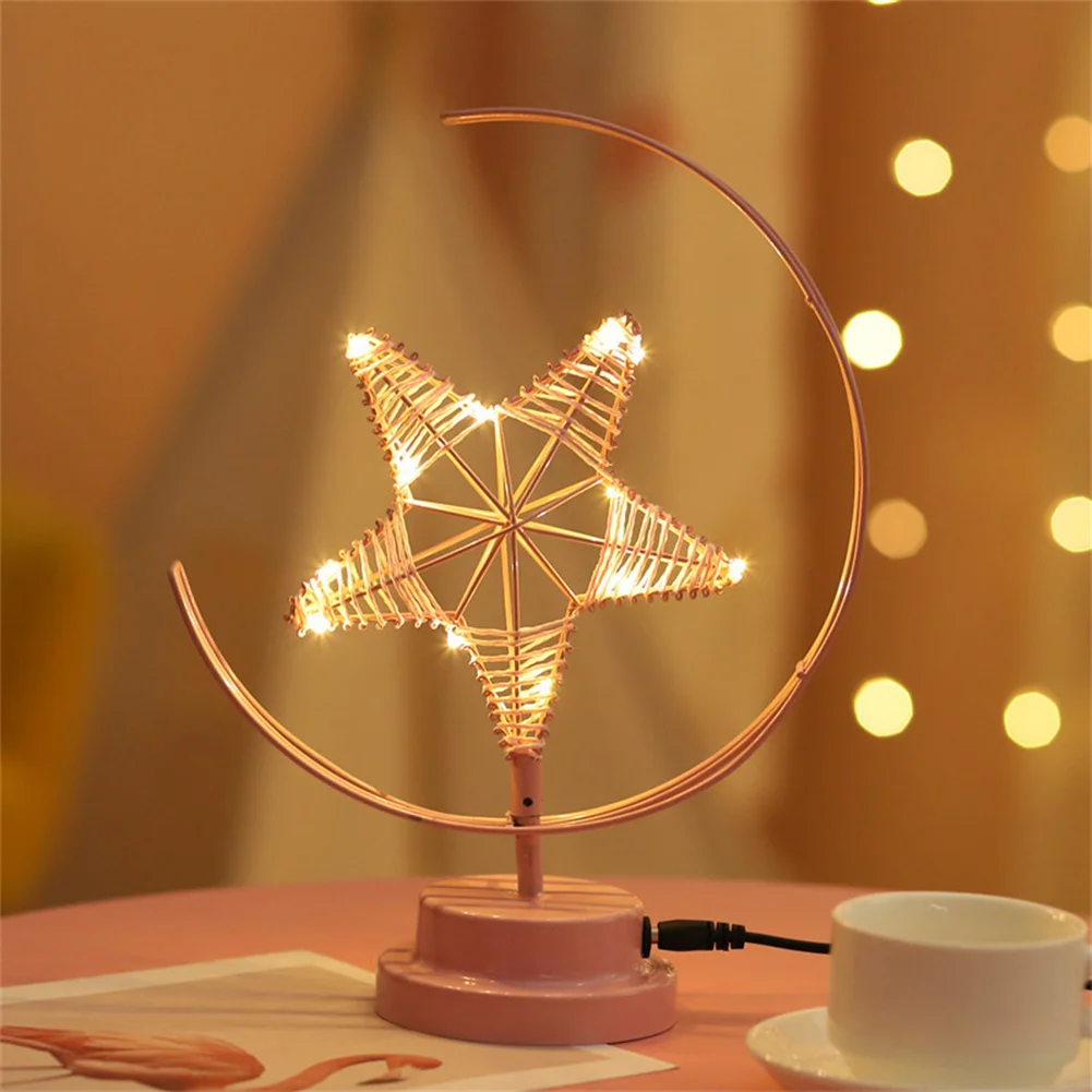 Night Light LED Iron Art Pentagram Warm Light Ambient Moon Lamp Handmade Crafts Personalized Gift Happy Birthday Decoration Luz
Night Light LED Iron Art Pentagram Warm Light Ambient Moon Lamp Handmade Crafts Personalized Gift Happy Birthday Decoration Luz
