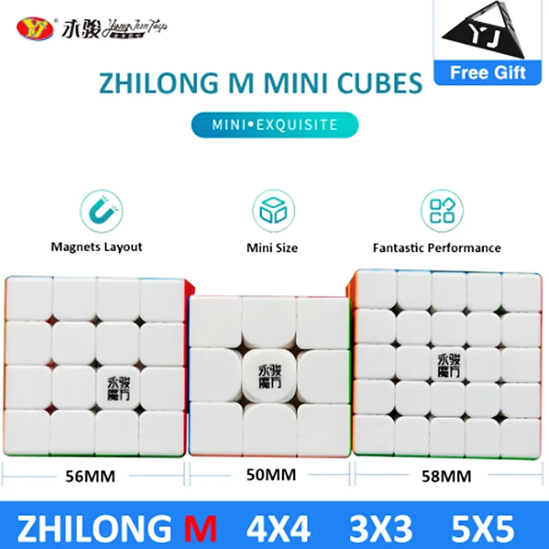 

YongJun Zhilong Mini 3x3x3 4x4x4 5x5x5 Magico Cube Puzzle Magnetic Cubes YJ 3x3 M 4x4 M 5x5 M Magnetic Speed Magic Cubo Toys
