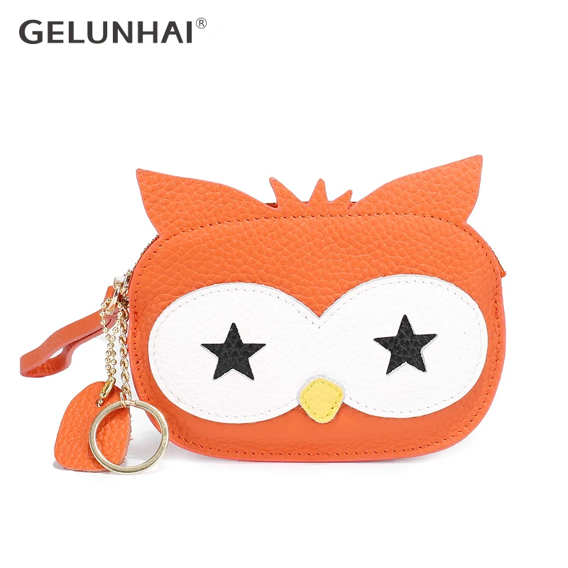 GELUNHAI Korean style Genuine Leather Creative zero wallet cowhide small key bag Mini cartoon Owl coin purse Women Zipper Wallet
GELUNHAI Korean style Genuine Leather Creative zero wallet cowhide small key bag Mini cartoon Owl coin purse Women Zipper Wallet