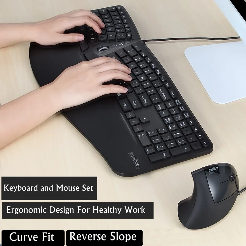 PERIXX PERIDUO-505 Ergonomic USB Wired Keyboard and Mouse Set Ergonomic Laptop Desktop Offce Keyboard and Mouse Set
PERIXX PERIDUO-505 Ergonomic USB Wired Keyboard and Mouse Set Ergonomic Laptop Desktop Offce Keyboard and Mouse Set