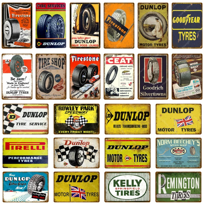 Motor Tire Metal Signs Vintage Plaque Retro Tin Sign Tyre Wall Decor For Garage Bar Pub Man Cave Iron Painting Decorative Plate
Motor Tire Metal Signs Vintage Plaque Retro Tin Sign Tyre Wall Decor For Garage Bar Pub Man Cave Iron Painting Decorative Plate