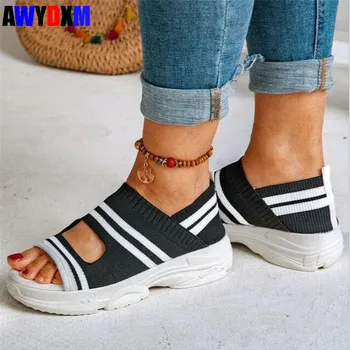 Platform sandals women open toe ladies wedge casual shoes woman Knitted cloth Comfort sandals female beach slides 2020 summer
Platform sandals women open toe ladies wedge casual shoes woman Knitted cloth Comfort sandals female beach slides 2020 summer