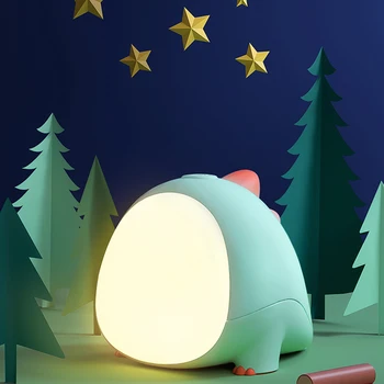 Rechargeable Cartoon Dinosaur Night Light Silicone Kids USB LED Bedside Lamp Home Dimmable Touch Sensor Pat Light 
Rechargeable Cartoon Dinosaur Night Light Silicone Kids USB LED Bedside Lamp Home Dimmable Touch Sensor Pat Light