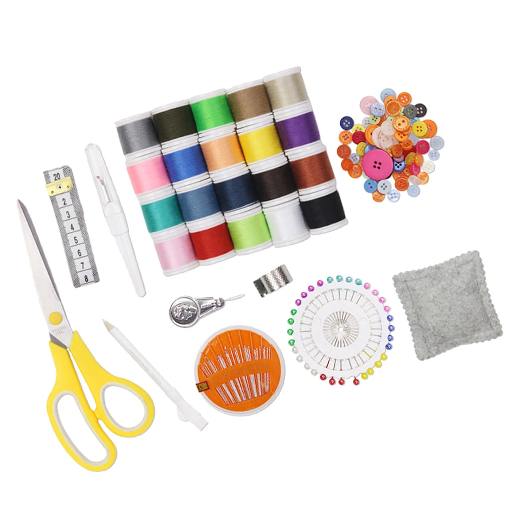 88 Pieces/Set Essential Sewing Tools Kit for DIY Embroidery Needlework Crafts 88 Pieces/Set Essential Sewing Tools Kit for DIY Embroidery Needlework Crafts