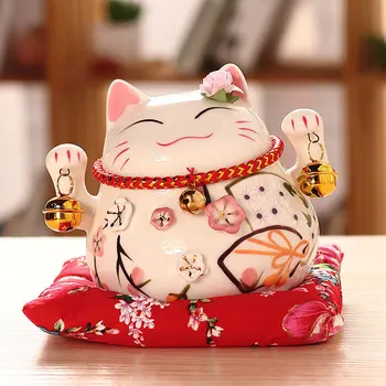 4.5 inch Ceramic Lucky Cat Home Decor Maneki Neko Porcelain Ornaments Business Gifts Fortune Cat Money Box Fengshui Craft
4.5 inch Ceramic Lucky Cat Home Decor Maneki Neko Porcelain Ornaments Business Gifts Fortune Cat Money Box Fengshui Craft