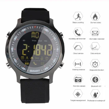 Bluetooth Smart Watch EX18 Sport IP67 Waterproof Support Call and SMS Alert Pedometer Sports Activities Tracker Wrist Watch
Bluetooth Smart Watch EX18 Sport IP67 Waterproof Support Call and SMS Alert Pedometer Sports Activities Tracker Wrist Watch