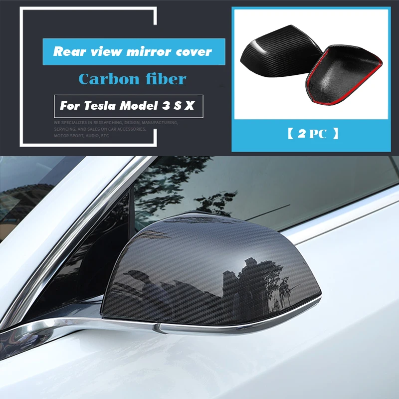 For Tesla Model 3 S X 2012-2019 Car Accessories Carbon Fiber Side Rearview Mirror Frame Cover Sticker Shell Protector Decoration
For Tesla Model 3 S X 2012-2019 Car Accessories Carbon Fiber Side Rearview Mirror Frame Cover Sticker Shell Protector Decoration