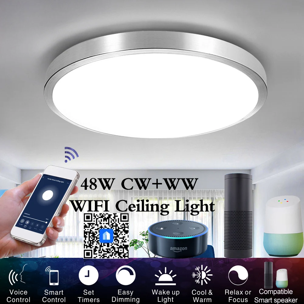 Smart LED Ceiling Lights WW+CW Dimmable APP Remote Control Modern WIFI ceiling+lights Bedroom Lamps Smart WIFI Ceiling Light
Smart LED Ceiling Lights WW+CW Dimmable APP Remote Control Modern WIFI ceiling+lights Bedroom Lamps Smart WIFI Ceiling Light