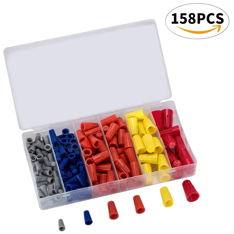 158pcs, Group Combine Screw Type Line Hat Box Install The End Type Crimping Cap Suit Fast Connection Terminal
158pcs, Group Combine Screw Type Line Hat Box Install The End Type Crimping Cap Suit Fast Connection Terminal