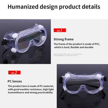 Clean Lens Anti Splash Safety Goggles Chemistry Eye Protection Lab Work Over Glasses Dustproof Windproof HD Transparent Eyewear
Clean Lens Anti Splash Safety Goggles Chemistry Eye Protection Lab Work Over Glasses Dustproof Windproof HD Transparent Eyewear