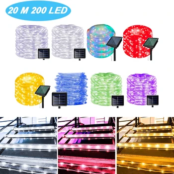 Solar String Light 20m 200LED Silver wire Fairy Tale Indoor Outdoor Waterproof led Light Garden Family Ball Party Christmas
Solar String Light 20m 200LED Silver wire Fairy Tale Indoor Outdoor Waterproof led Light Garden Family Ball Party Christmas