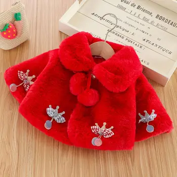 2020 Autumn Winter Baby Girls Faux Fur Fleece Plaid Bow Crown Cardigans Outerwear Princess Party Infant Kids Cloak Cape Coats 
2020 Autumn Winter Baby Girls Faux Fur Fleece Plaid Bow Crown Cardigans Outerwear Princess Party Infant Kids Cloak Cape Coats