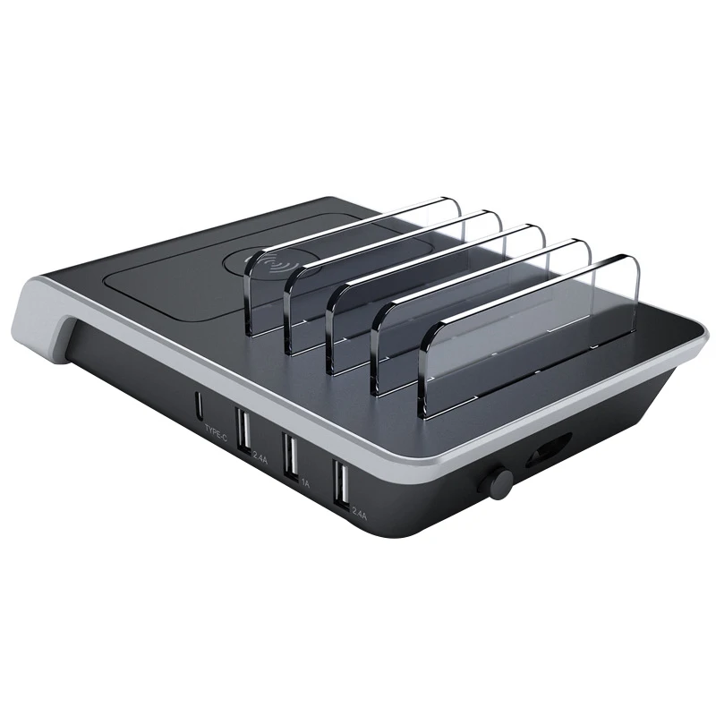 Quick Wireless Charger Multi-Port Universal Usb Charger Desktop Charger Multi-Function Mobile Phone Charging Bracket(Eu Plug)
Quick Wireless Charger Multi-Port Universal Usb Charger Desktop Charger Multi-Function Mobile Phone Charging Bracket(Eu Plug)