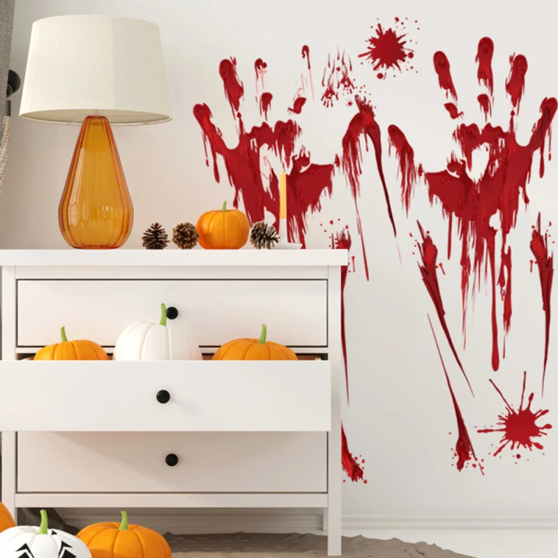 3D Horrible Halloween Wall Stickers Decoration Bloody Fingerprint Blooding Handprint Foot Wallpaper Glass Window Decor Sticker
3D Horrible Halloween Wall Stickers Decoration Bloody Fingerprint Blooding Handprint Foot Wallpaper Glass Window Decor Sticker