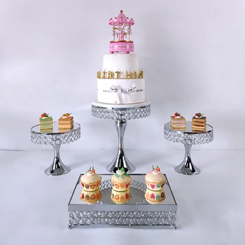 gold silver 4-5pcs High-quality Cake Stand Set gold Crystal Metal Cupcake decorations Dessert Pedestal Party Wedding cake rack
gold silver 4-5pcs High-quality Cake Stand Set gold Crystal Metal Cupcake decorations Dessert Pedestal Party Wedding cake rack