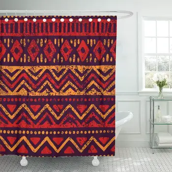 Red Geometric Pattern Ethnic and Tribal Motifs for Your Shower Curtain Waterproof Polyester Fabric 60 x 72 Inches with Hooks
Red Geometric Pattern Ethnic and Tribal Motifs for Your Shower Curtain Waterproof Polyester Fabric 60 x 72 Inches with Hooks
