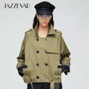 JAZZEVAR 2019 New arrival autumn trench coat women fashion cotton double breasted short loose clothing outerwear 9018
JAZZEVAR 2019 New arrival autumn trench coat women fashion cotton double breasted short loose clothing outerwear 9018