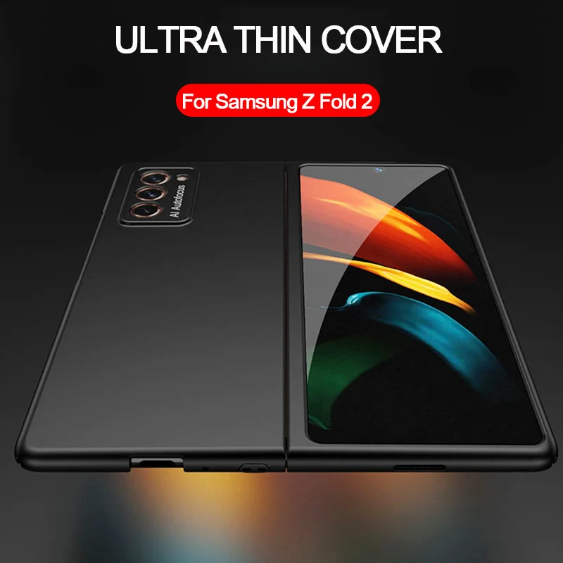 Роскошный Ультратонкий чехол для Samsung Galaxy Z Fold 2 Матовый Жесткий Пластиковый