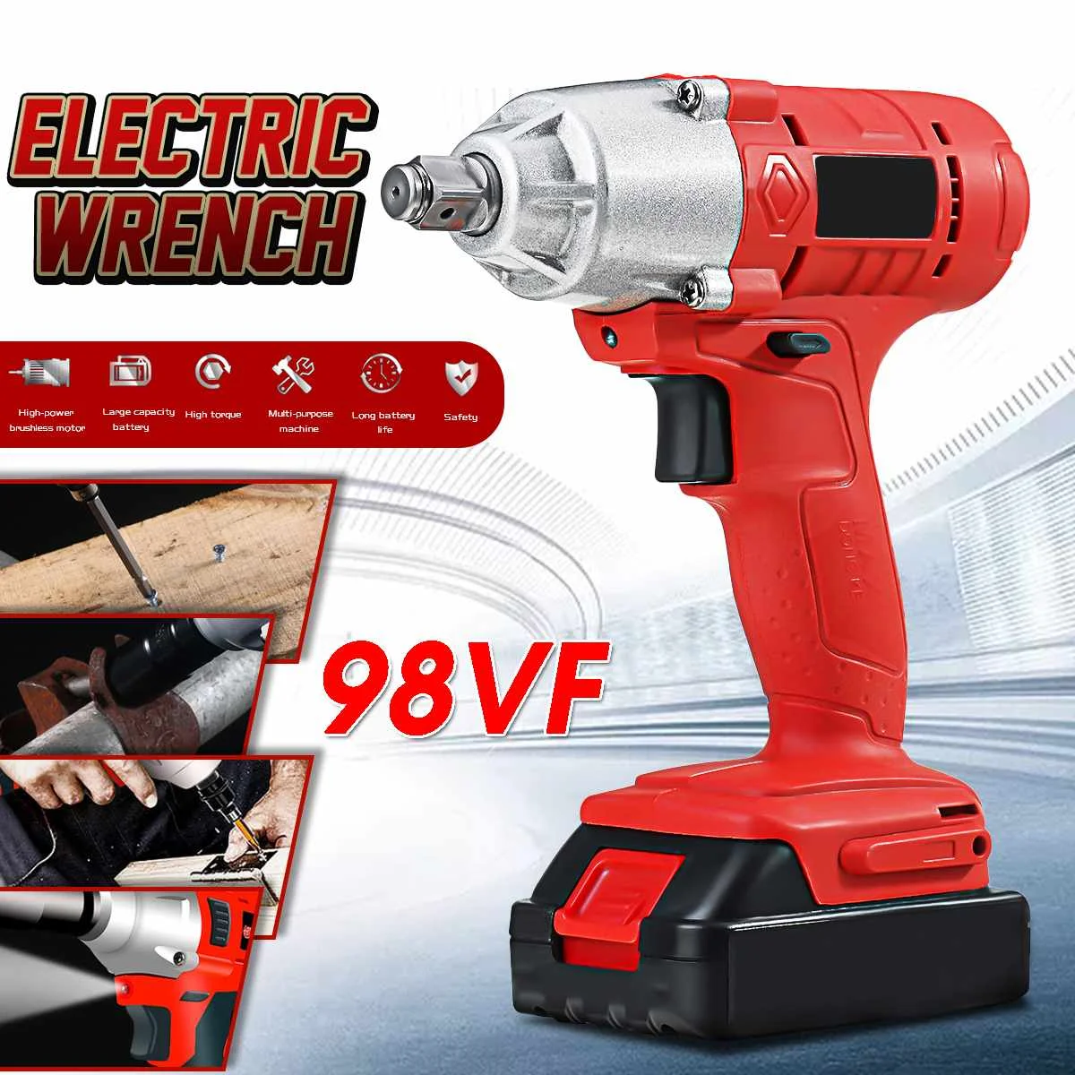 Doersupp 98VF Electric Wrench Car Repair Electric Drill Screwdriver High Efficiency Pressureless Motor w/Scattering LED light
Doersupp 98VF Electric Wrench Car Repair Electric Drill Screwdriver High Efficiency Pressureless Motor w/Scattering LED light