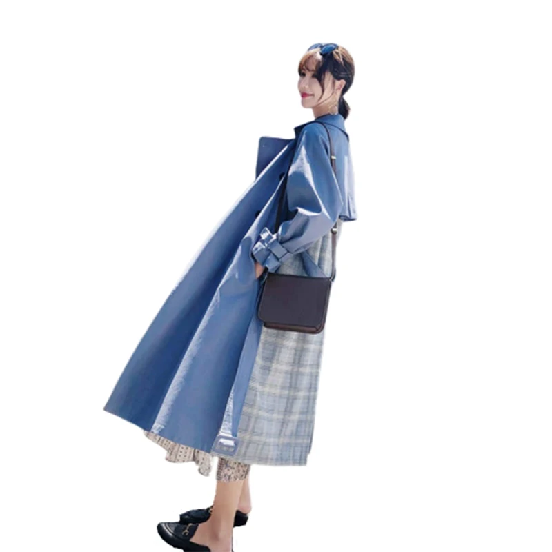 Chic Windbreaker Long Autumn Overknee Split Joint Lattice Overcoat Loose Women Harajuku Manteau Femme Hiver Streetwear Coat
Chic Windbreaker Long Autumn Overknee Split Joint Lattice Overcoat Loose Women Harajuku Manteau Femme Hiver Streetwear Coat