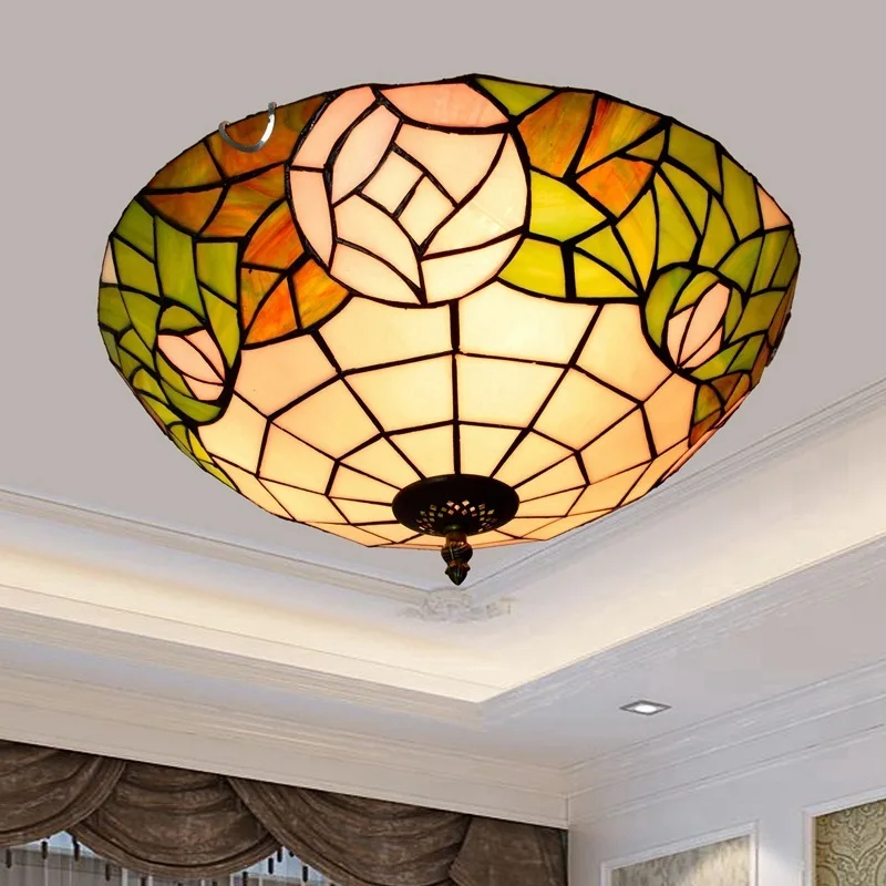 European roses after guti tiffany stained glass corridor corridor balcony bedroom absorb dome light 40 cm
European roses after guti tiffany stained glass corridor corridor balcony bedroom absorb dome light 40 cm