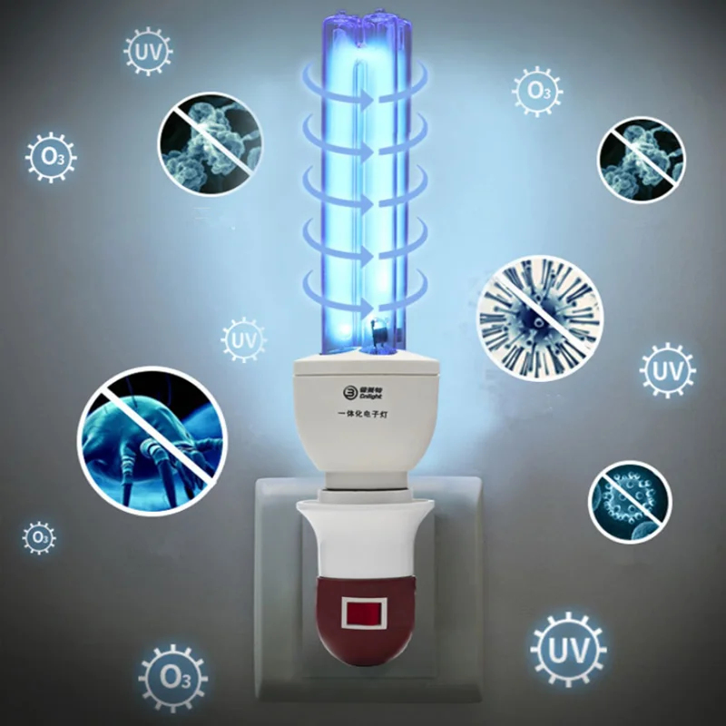 

UVC Ultraviolet UV Light Tube Bulb Disinfection Lamp Ozone Sterilization Mites Lights Germicidal E27 Lamp Bulb AC220V 15w 25w