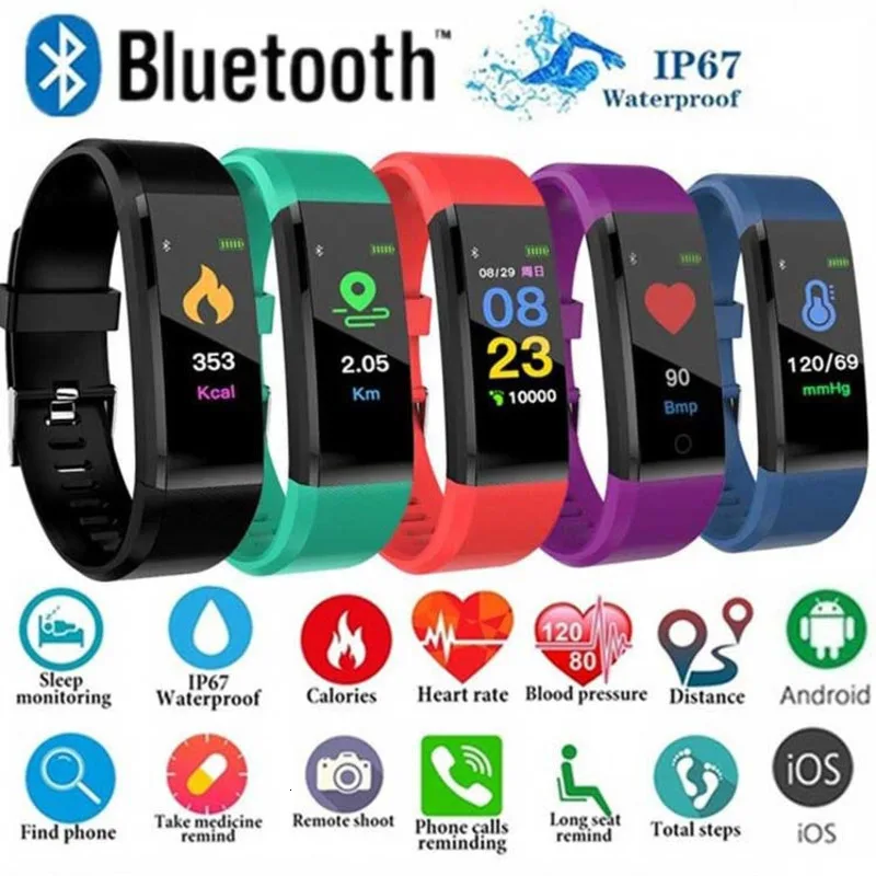 Reloj 115plus Color Screen Smart Band 5 Heart Rate Monitor Fitness Smart Bracelet Smart Watches For Men Women Kids amazfit
Reloj 115plus Color Screen Smart Band 5 Heart Rate Monitor Fitness Smart Bracelet Smart Watches For Men Women Kids amazfit
