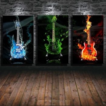 Hot Selling 3 Panels Red&Green&Blue Guitar Wall Art Pictures Print Painting On Canvas For Home Kitchen Decoration
Hot Selling 3 Panels Red&Green&Blue Guitar Wall Art Pictures Print Painting On Canvas For Home Kitchen Decoration