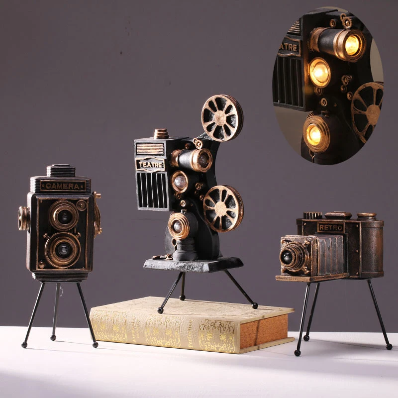 Retro Tripod Lamp Resin Table Light Creative European Vintage Nostalgic Camera Musical Instrument Living Room Study Bar Decor
Retro Tripod Lamp Resin Table Light Creative European Vintage Nostalgic Camera Musical Instrument Living Room Study Bar Decor