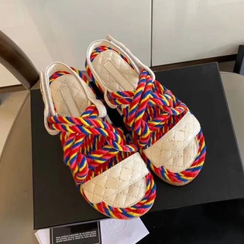 Women Sandals 2020 Fashion Summer Shoes Woman Flat Sandals Hemp Rope Lace Up Gladiator Sandals Non-slip Beach Chaussures Femme 
Women Sandals 2020 Fashion Summer Shoes Woman Flat Sandals Hemp Rope Lace Up Gladiator Sandals Non-slip Beach Chaussures Femme